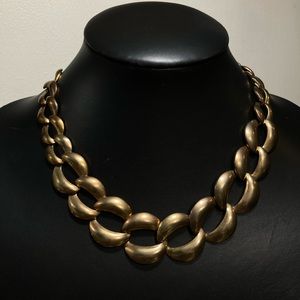 🍀 2 for $20 Vintage Brass Gold Tone Chunky Chain Necklace.